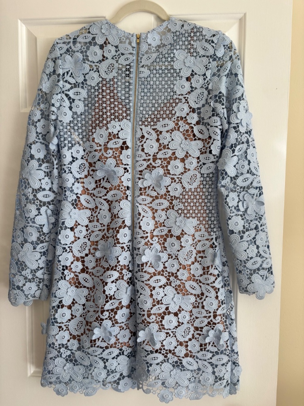 SELF-PORTRAIT Blue 3D Floral Guipure Lace Mini - Picture 3 of 4